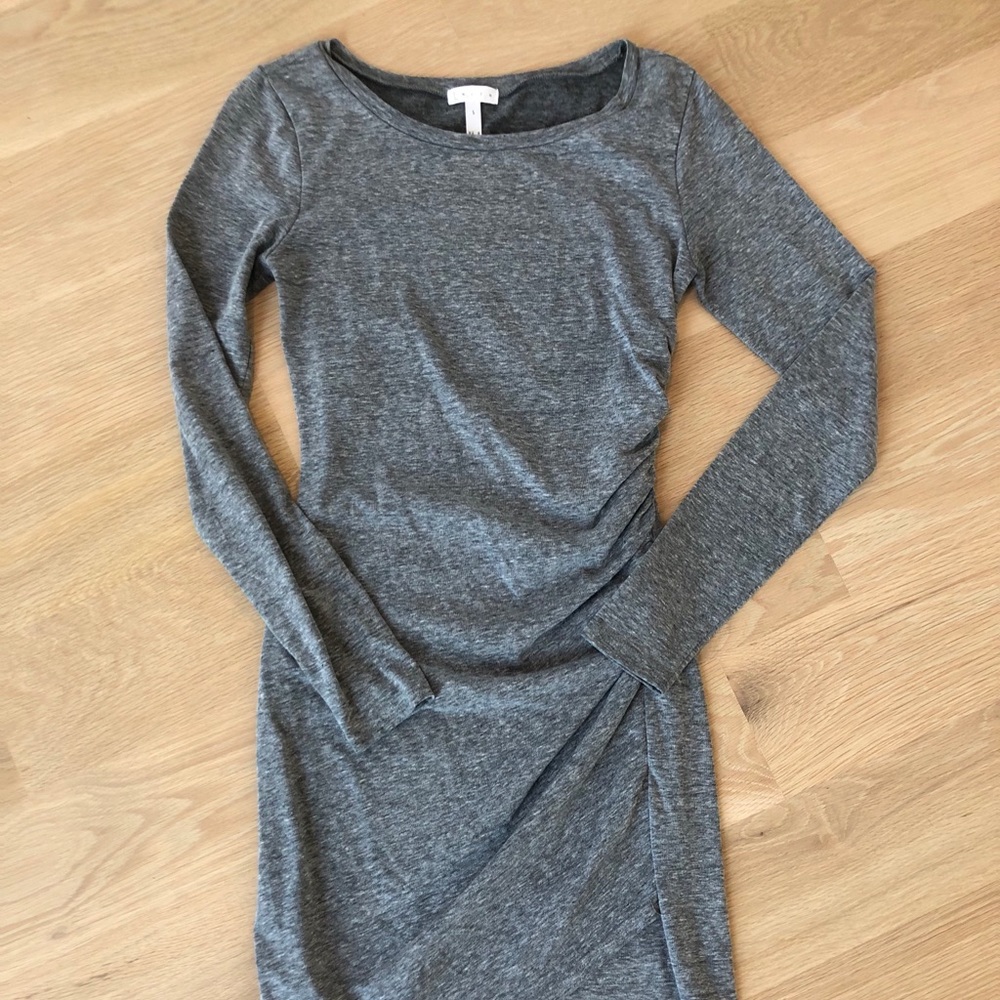 Leith Ruched Bodycon Dress - Light Grey